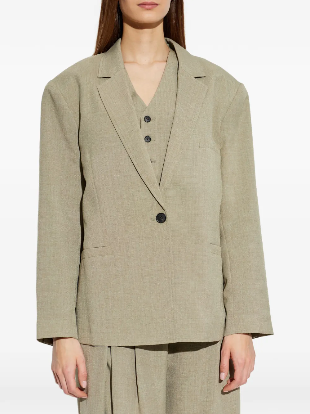 IRO Blazer met enkele rij knopen Beige