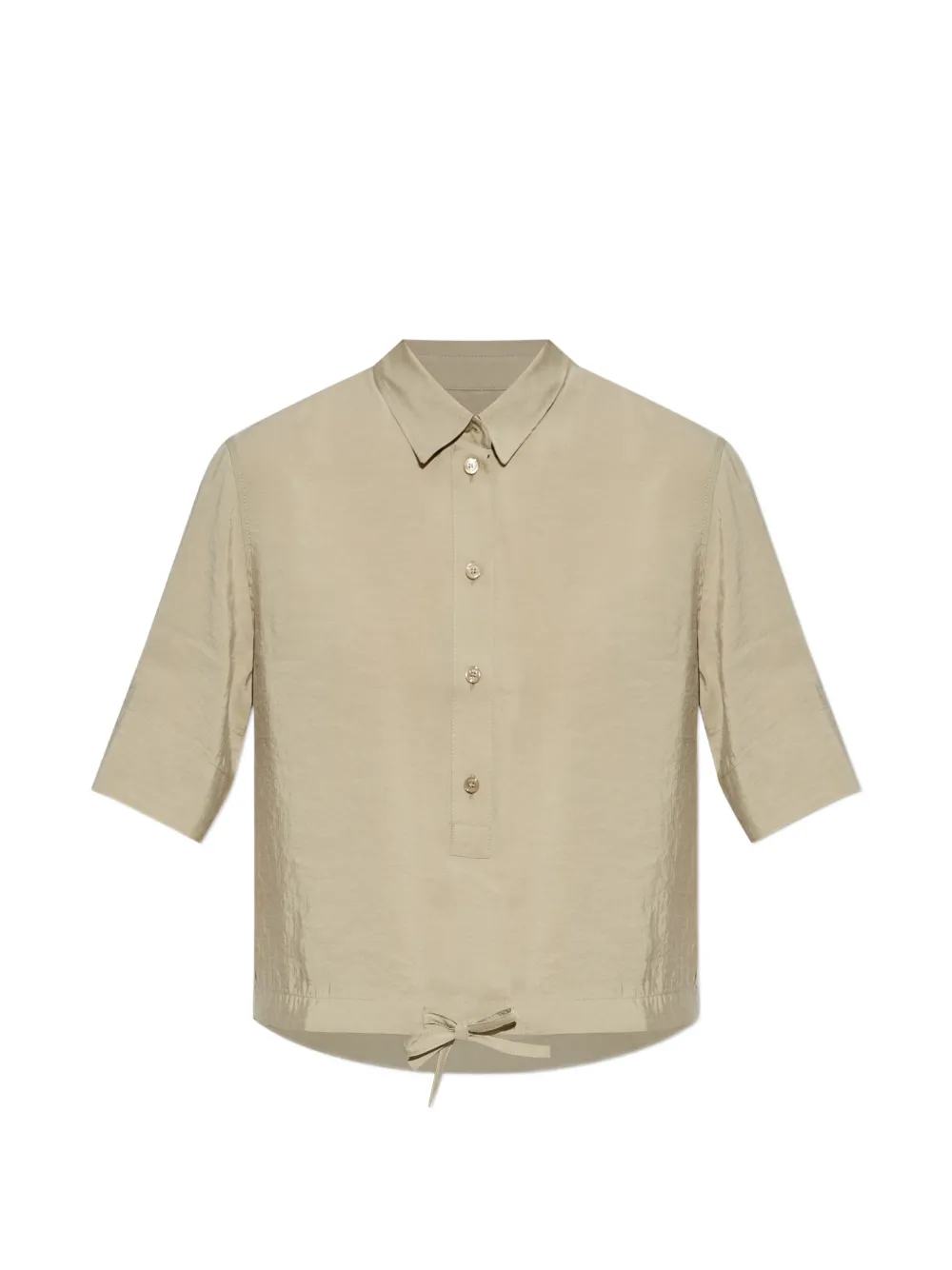 Maison Kitsuné drawstring-hem short-sleeve shirt - Toni neutri