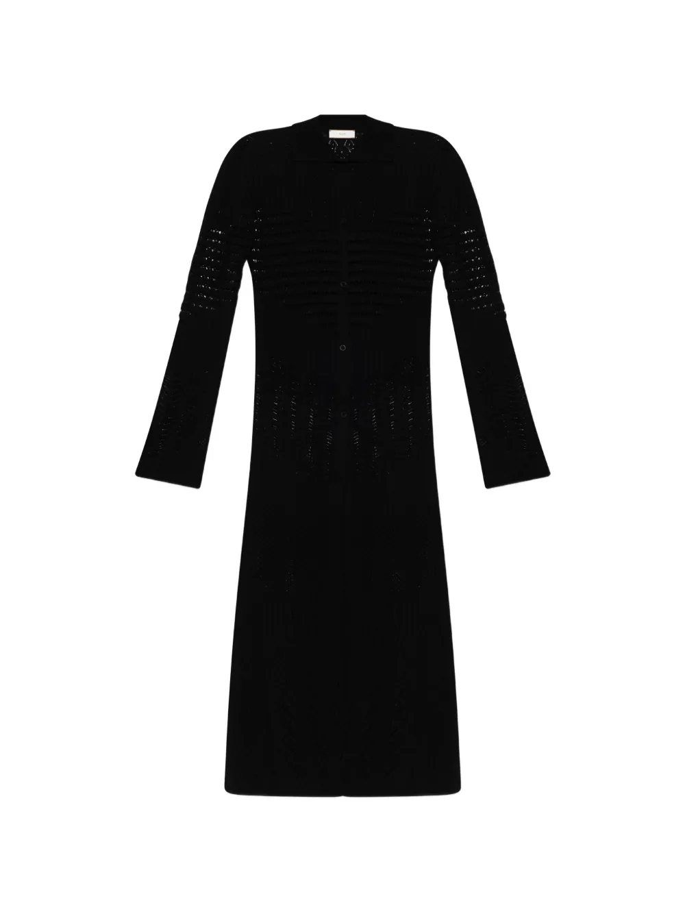 Akep pointelle-knit long-sleeve cardigan - Black