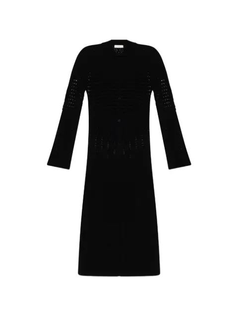 Akep pointelle-knit long-sleeve cardigan