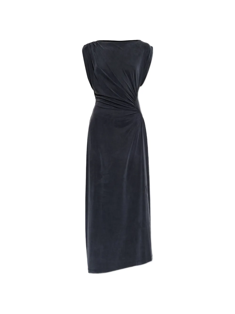 IRO gathered asymmetric-hem dress - Schwarz