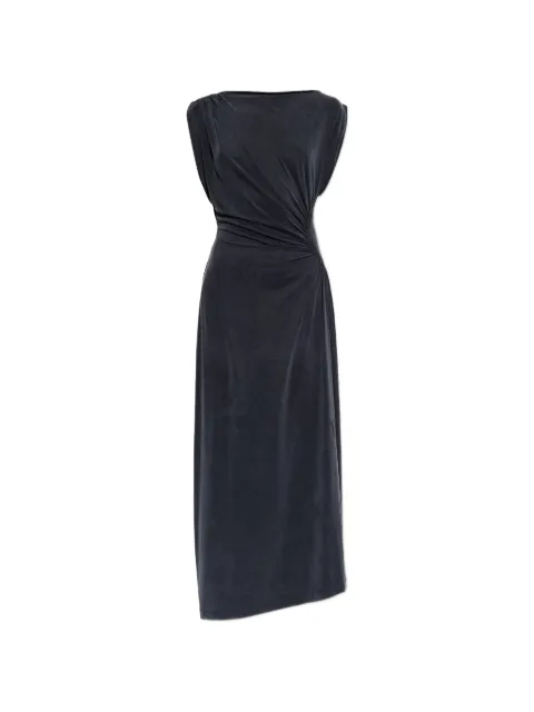 IRO gathered asymmetric-hem dress