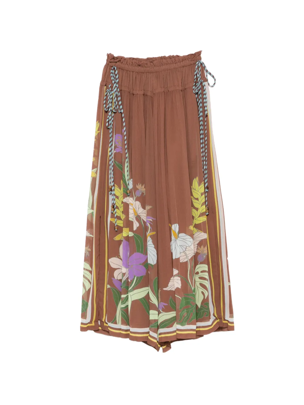 ALEMAIS Alfie floral-print trousers - Marrone