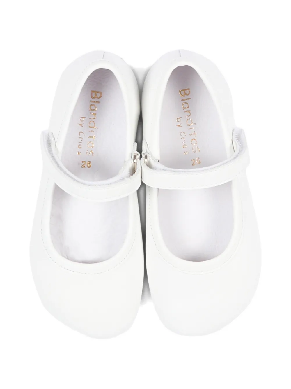 Pisamonas touch-strap leather ballet flats Wit