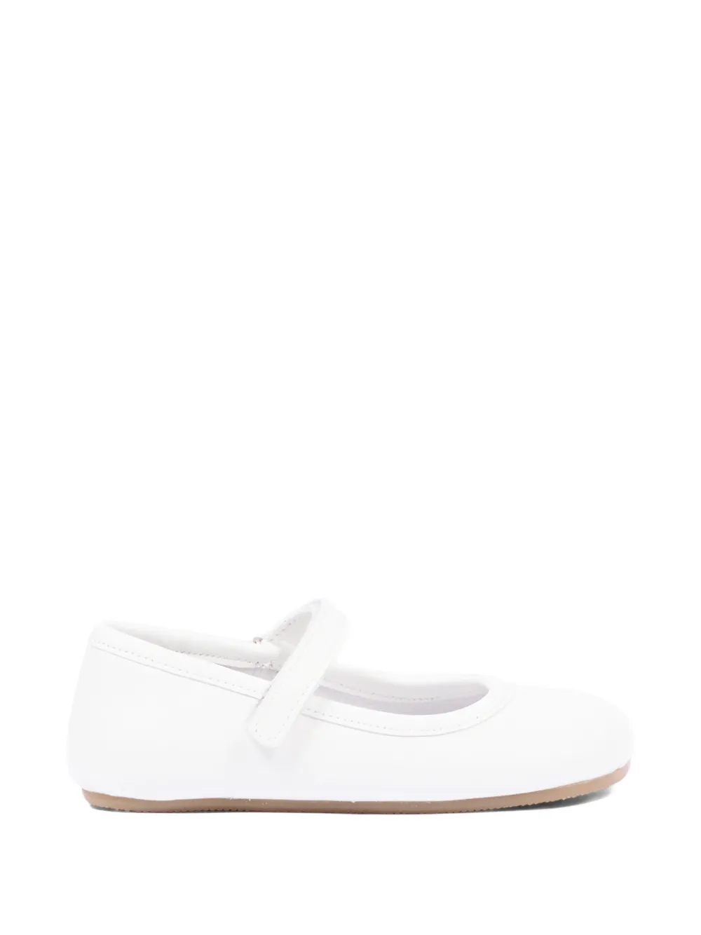 Pisamonas touch-strap leather ballet flats Wit