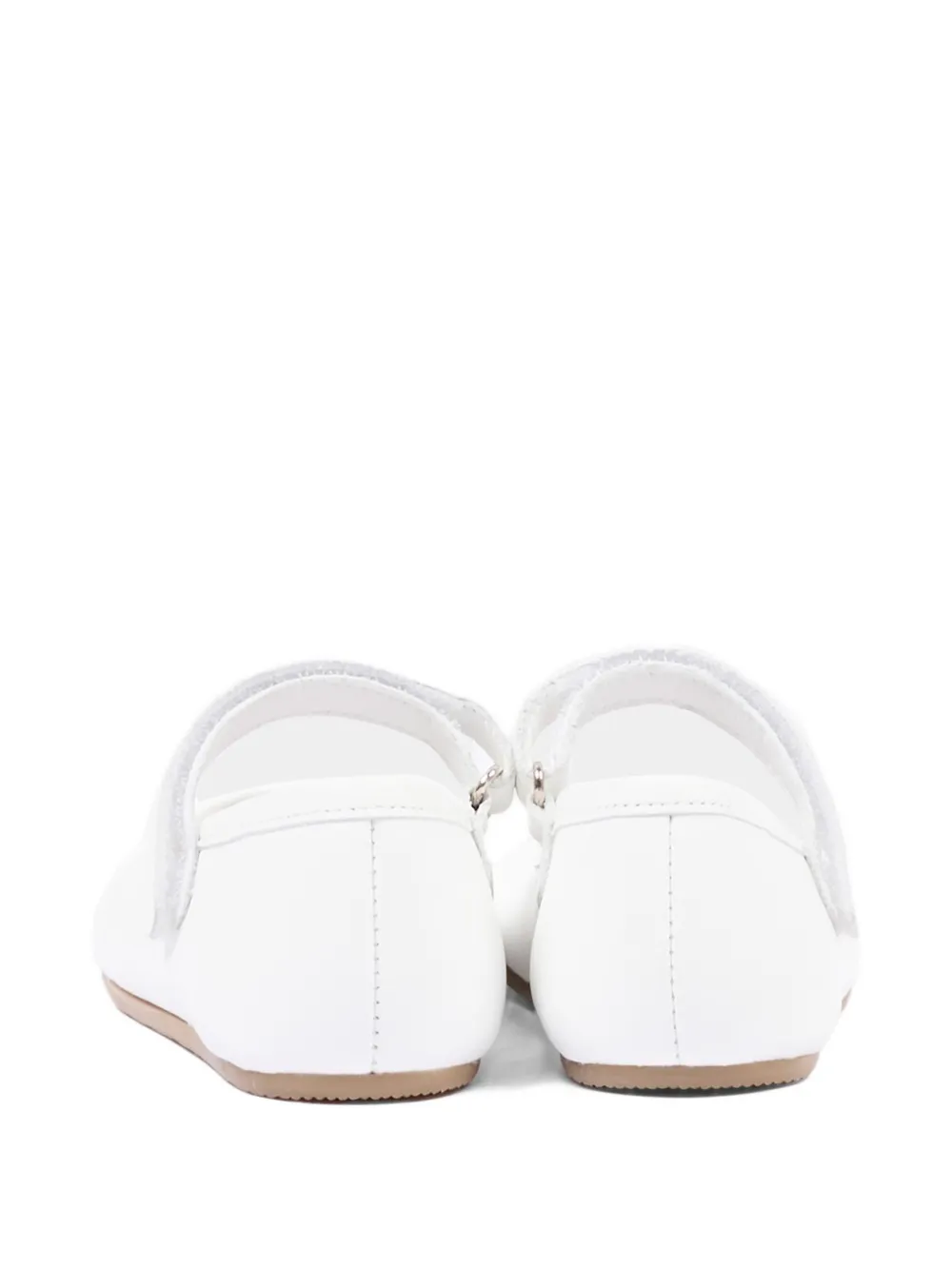 Pisamonas touch-strap leather ballet flats Wit
