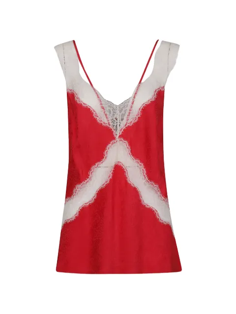PINKO spotted lingerie top with lace