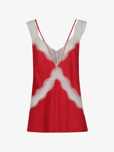 PINKO spotted lingerie top with lace