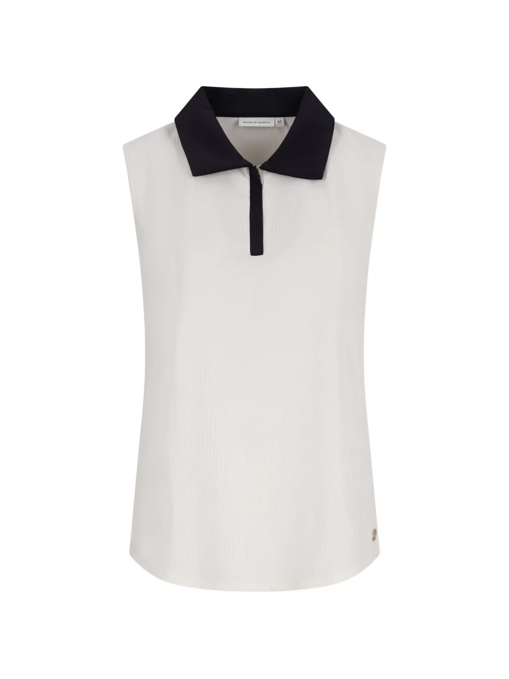 HOUSE OF GRAVITY ribbed sleeveless polo shirt - Bianco