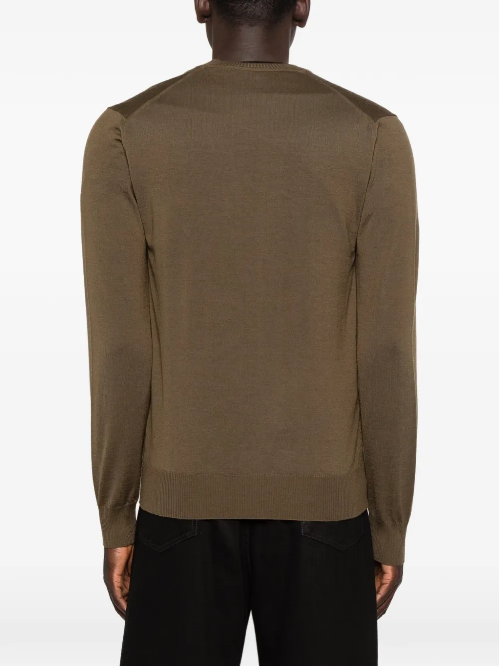 Emporio Armani Vest met V-hals en knoopsluiting Groen