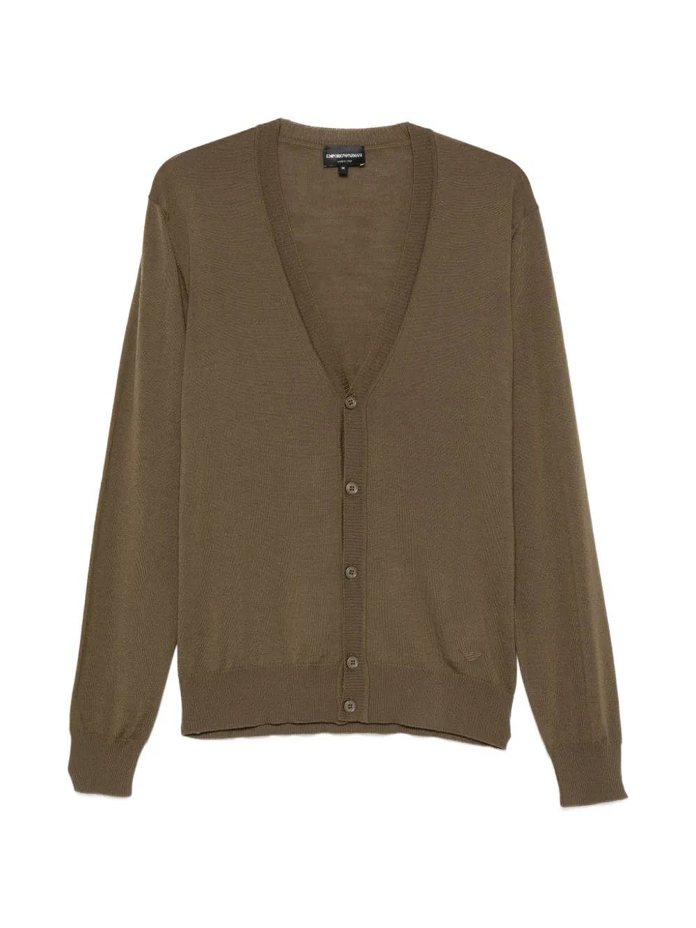 Emporio Armani button-fastening V-neck cardigan - Verde