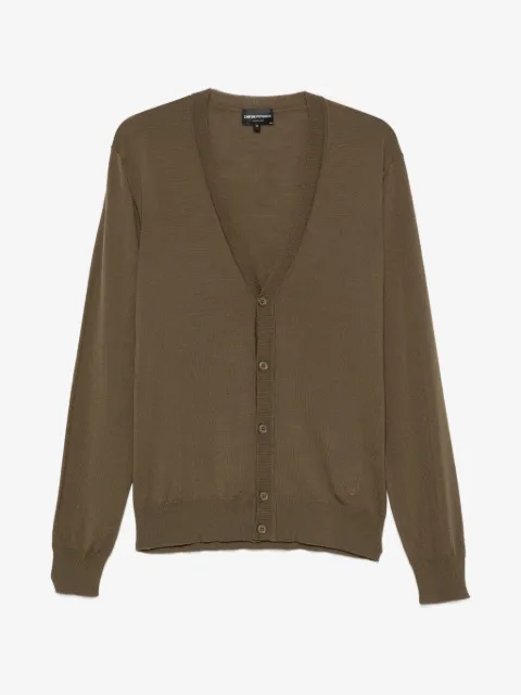 Emporio Armani button-fastening V-neck cardigan