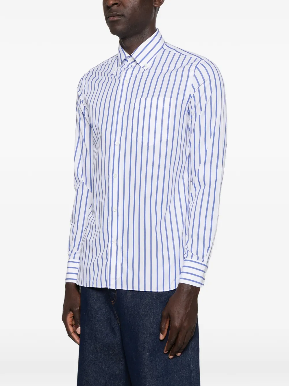  Truzzi Camicia A Righe - Bianco 