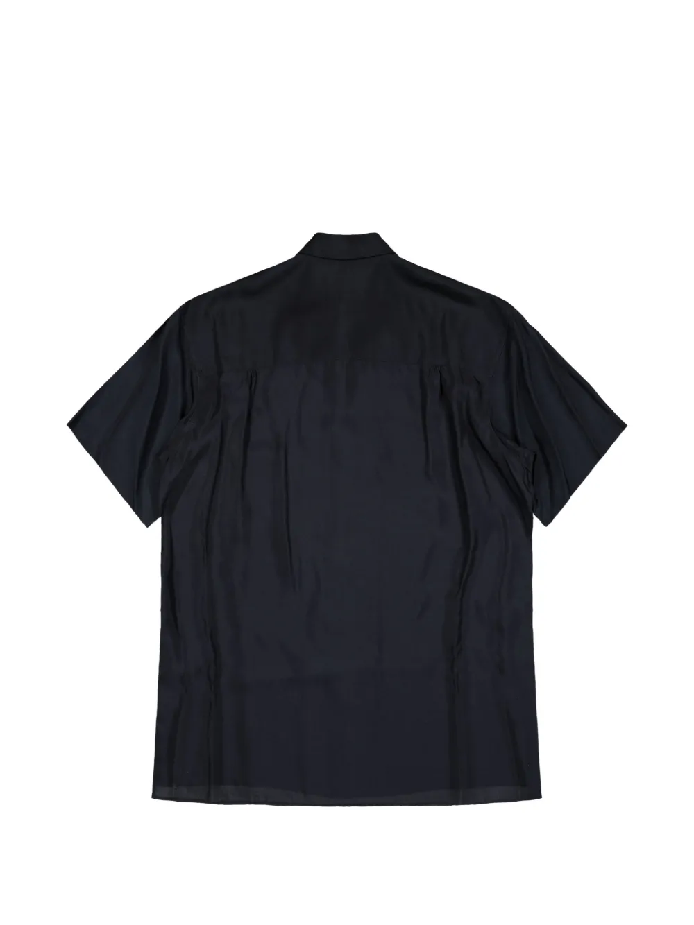 Yohji Yamamoto Big overhemd met halve mouwen Zwart