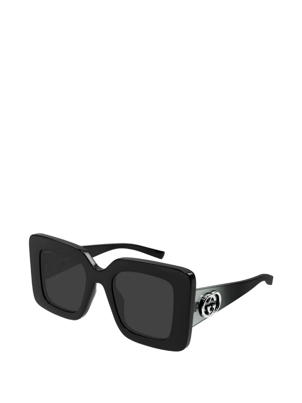 Gucci Interlocking G zonnebril met vierkant montuur Zwart