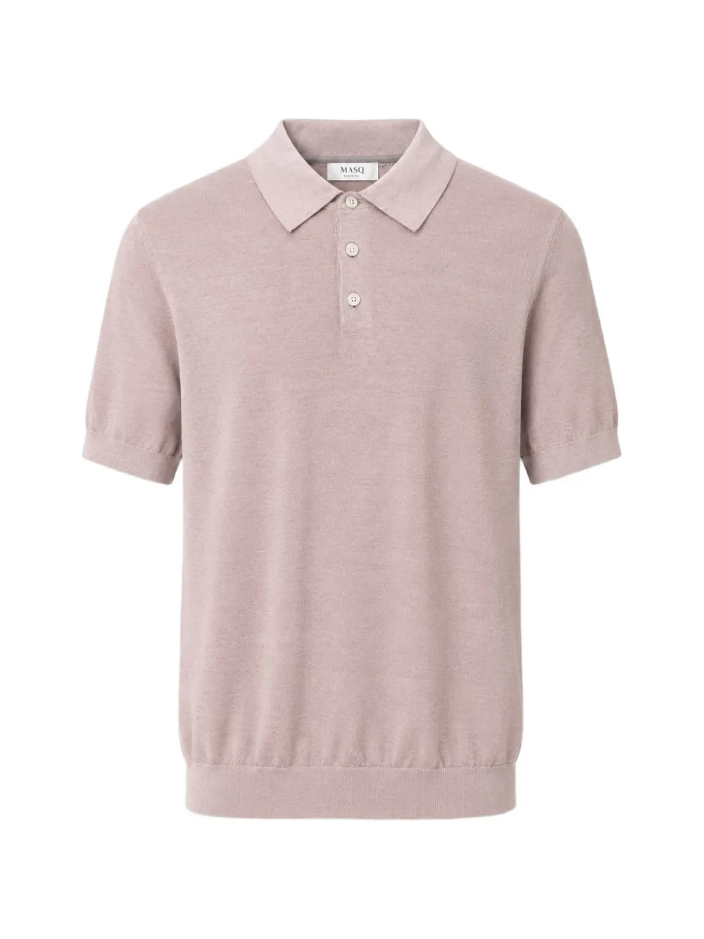 MASQ short-sleeve knitted polo shirt - Rosa