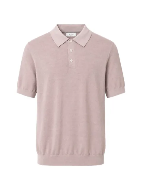 MASQ short-sleeve knitted polo shirt