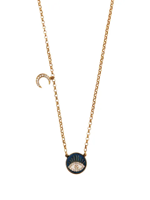 Falamank diamond eye-pendant necklace