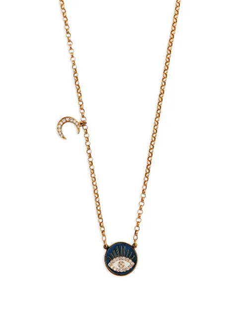 Falamank diamond eye-pendant necklace
