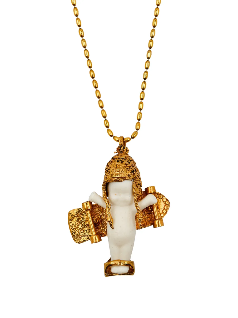 Gem Kingdom Skate Girl pendant necklace - Oro
