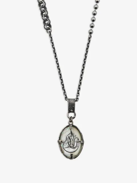 Gem Kingdom Peace carved mother-of-pearl necklace