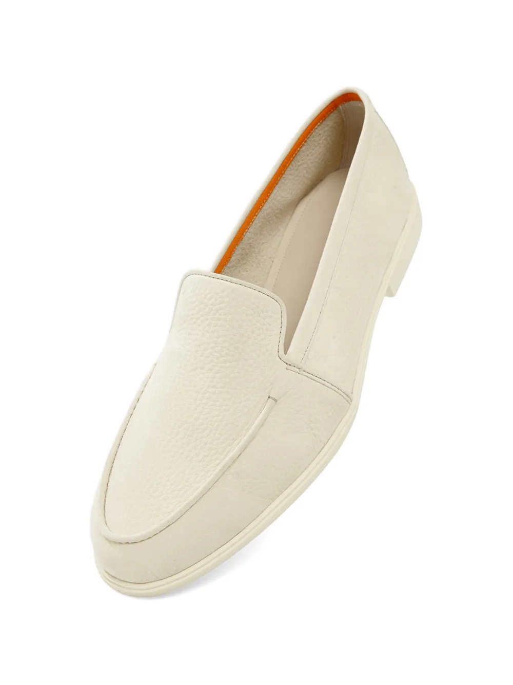 Santoni grain-texture loafers Beige