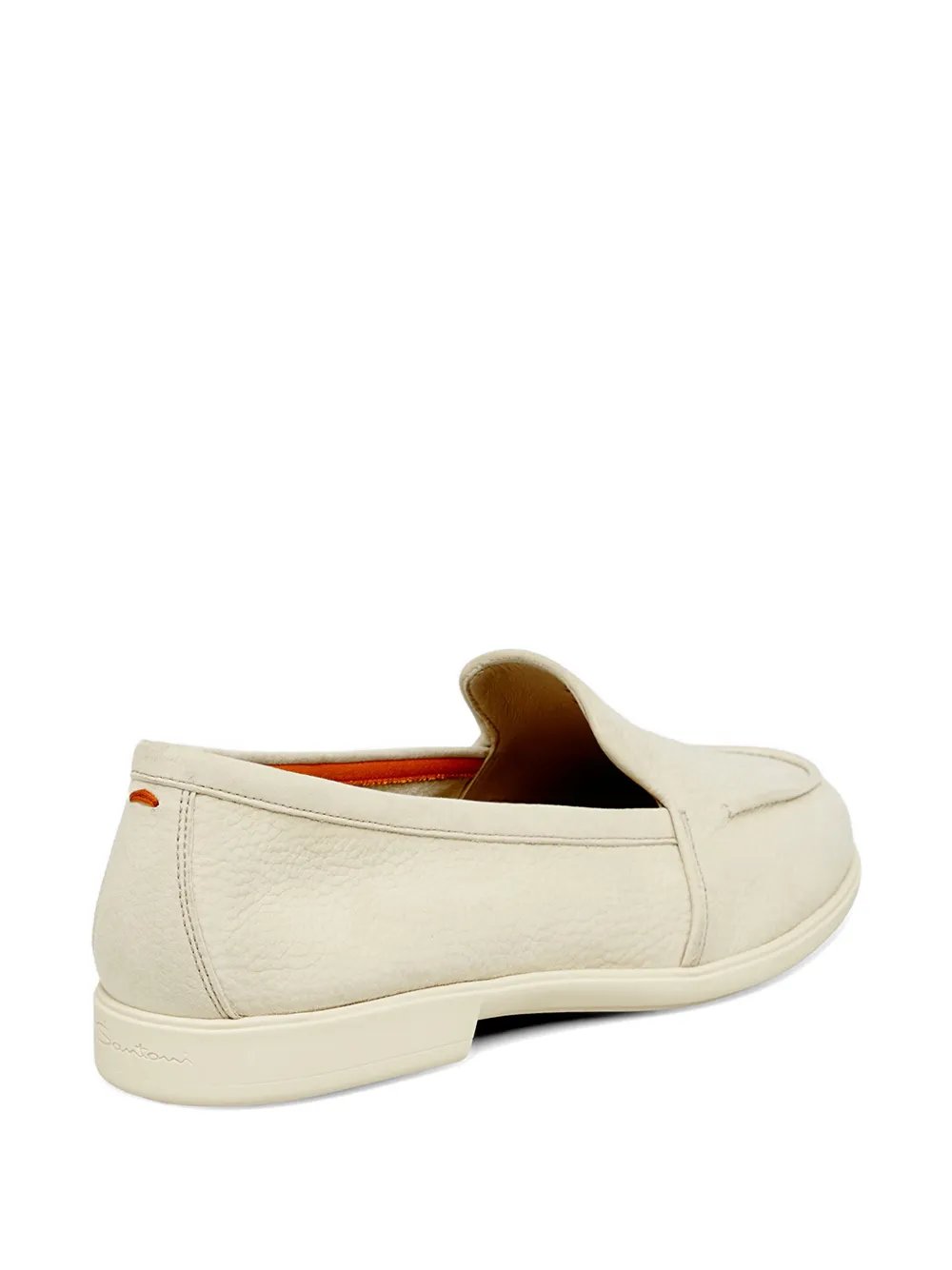 Santoni grain-texture loafers Beige