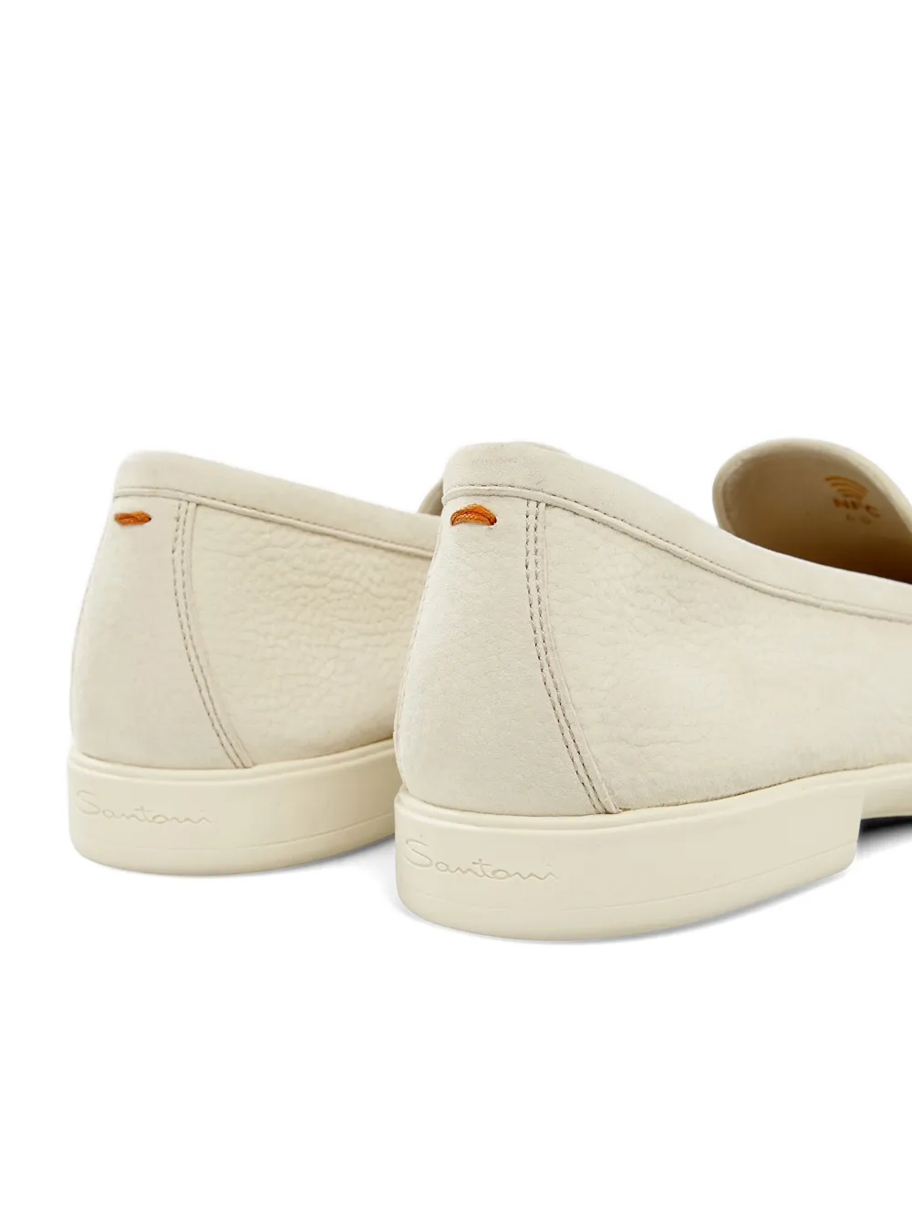 Santoni grain-texture loafers Beige