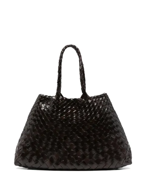 DRAGON DIFFUSION small Santa Croce woven leather tote bag