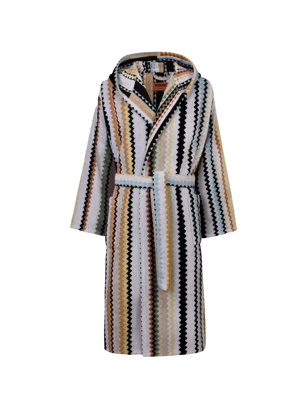 Missoni Home zigzag hooded bathrobe - Toni neutri