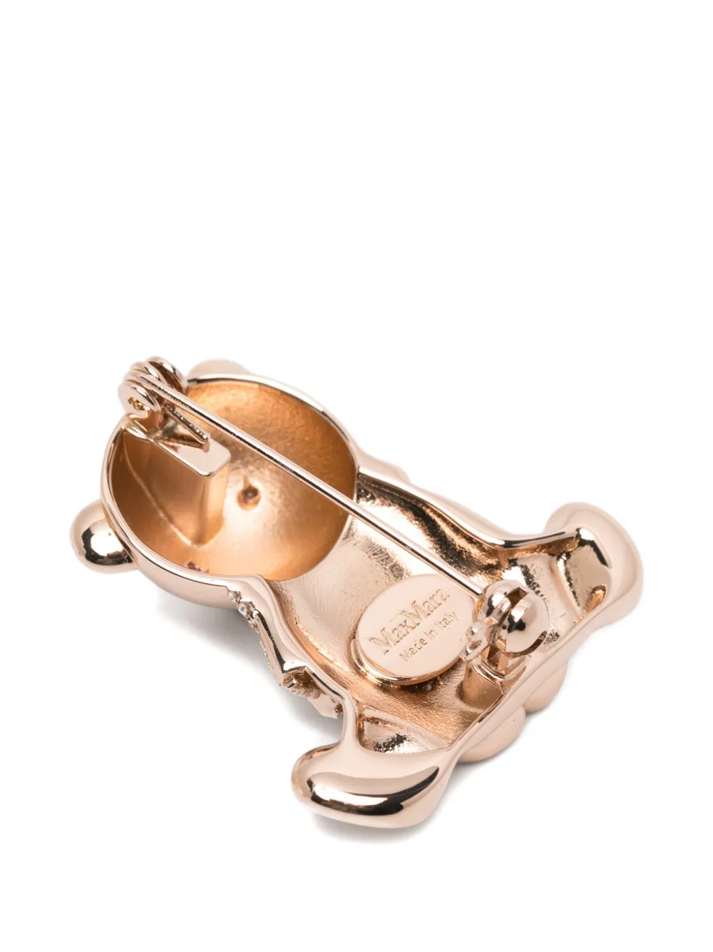 Max Mara Teddy broche verfraaid met kristallen Roze