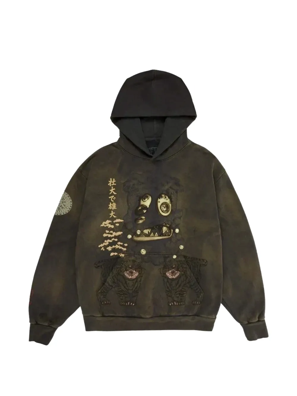 Travis Scott x Takashi Murakami graphic-print hoodie - Brown