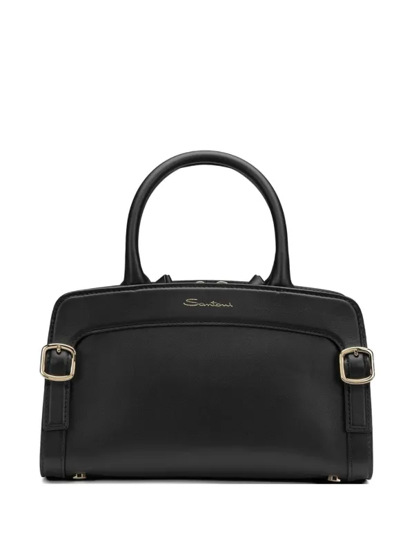 Santoni Buckle-detail Tote Bag in Black