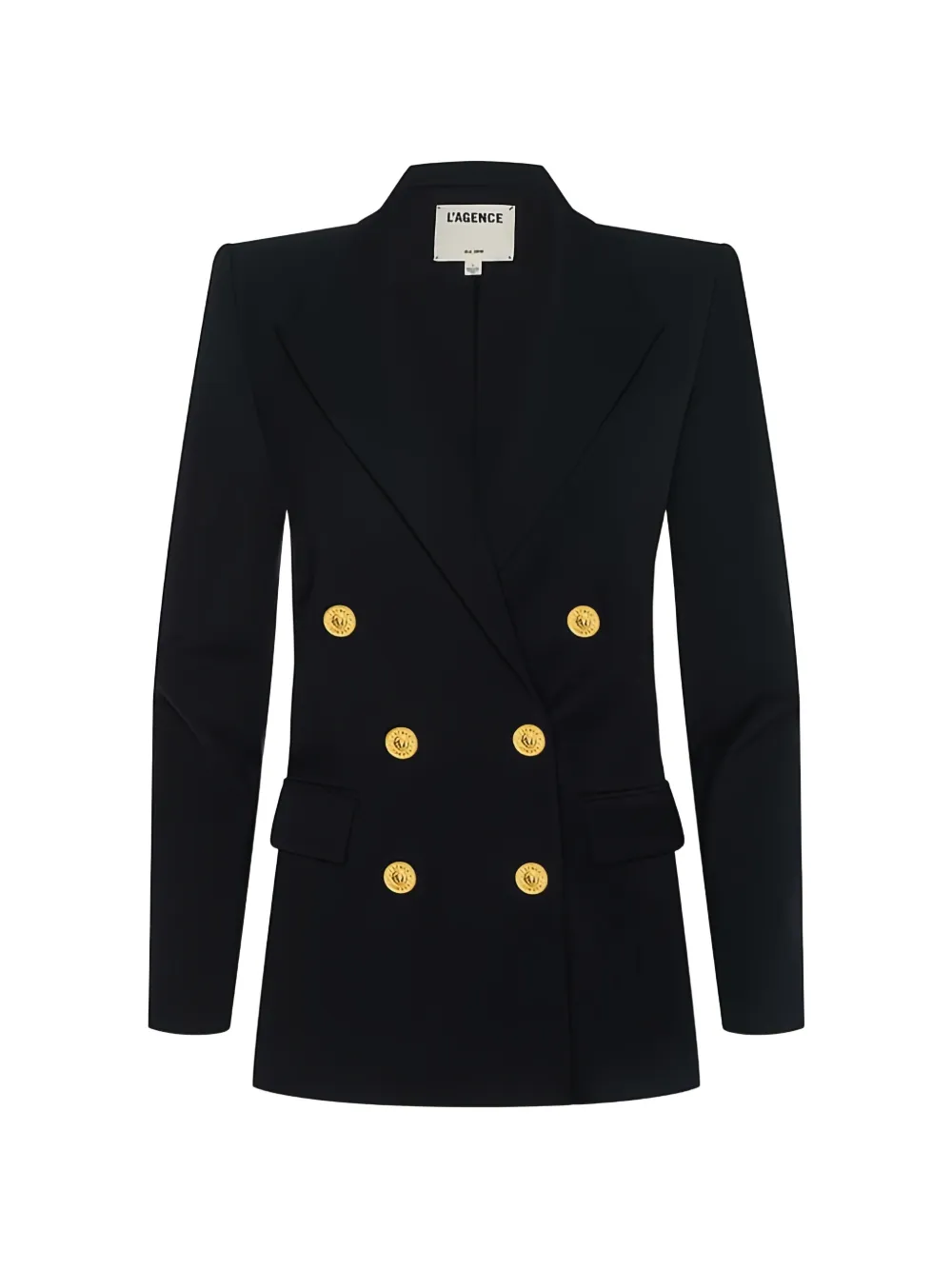 L'Agence double-breasted oversized blazer - Schwarz