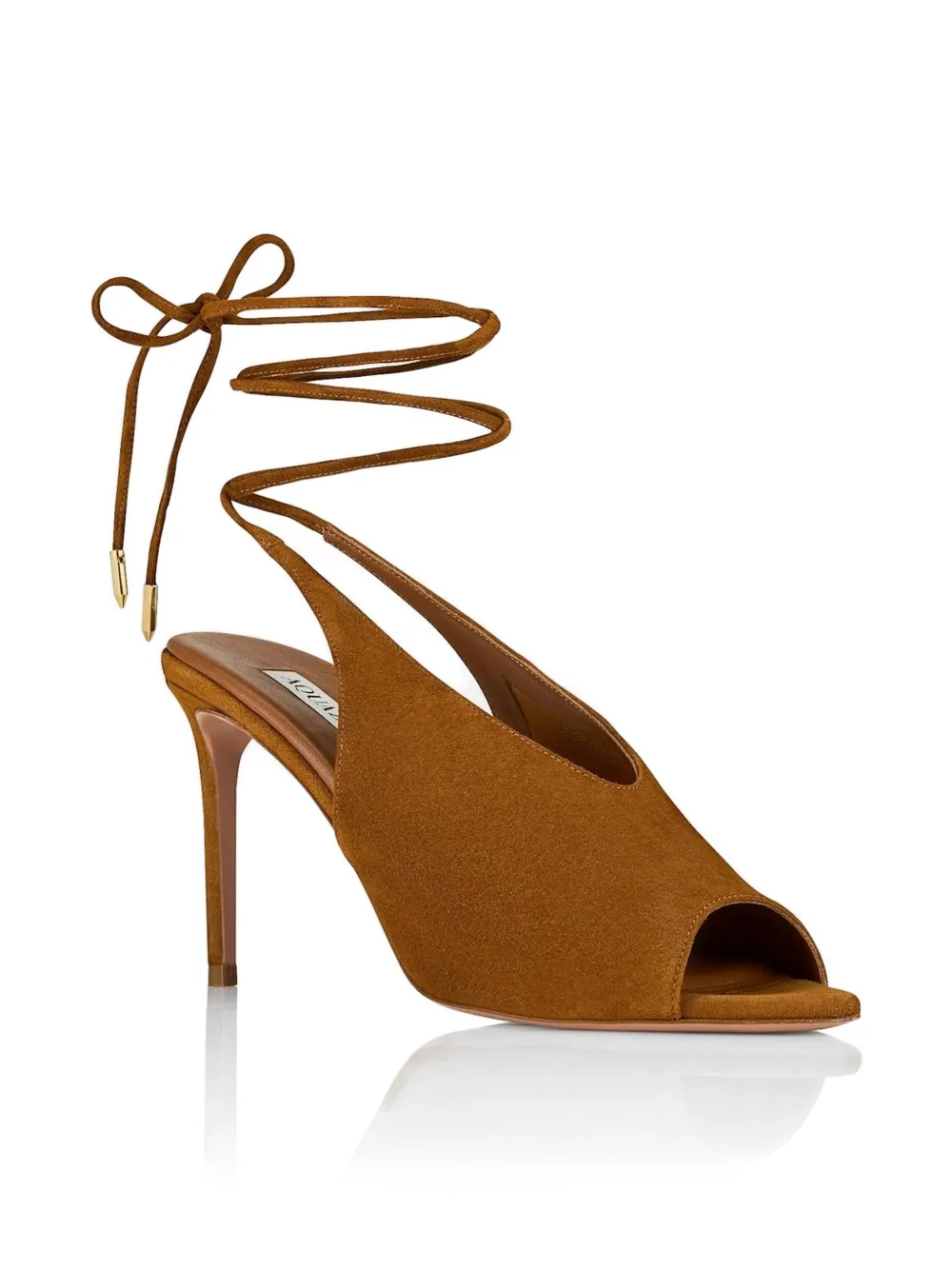 Aquazzura Lais lace-up peep-toe sandals Bruin