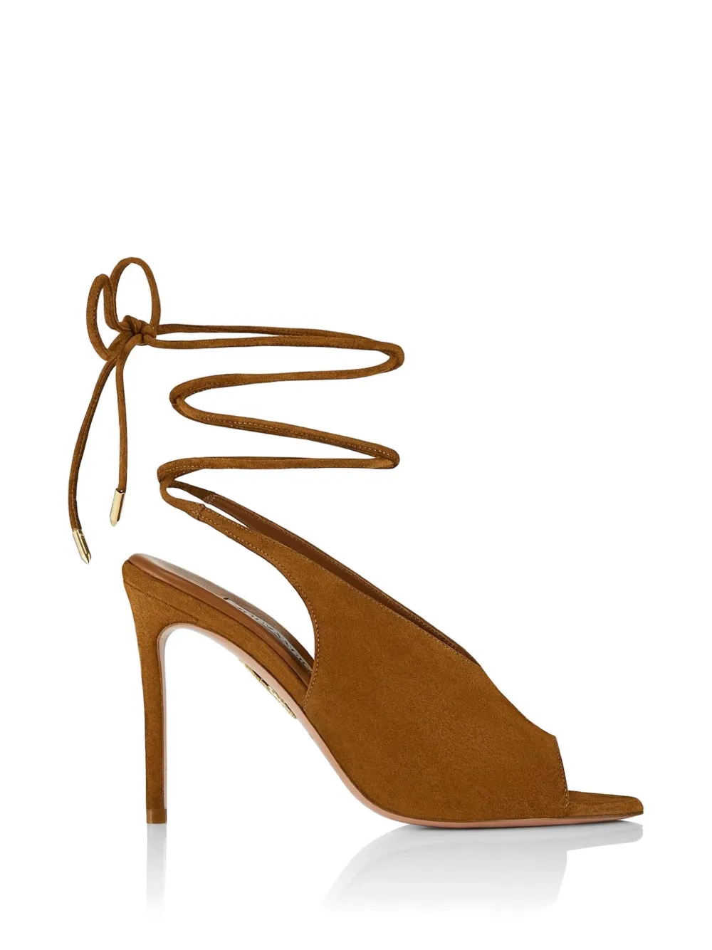 Aquazzura Lais lace-up peep-toe sandals Bruin