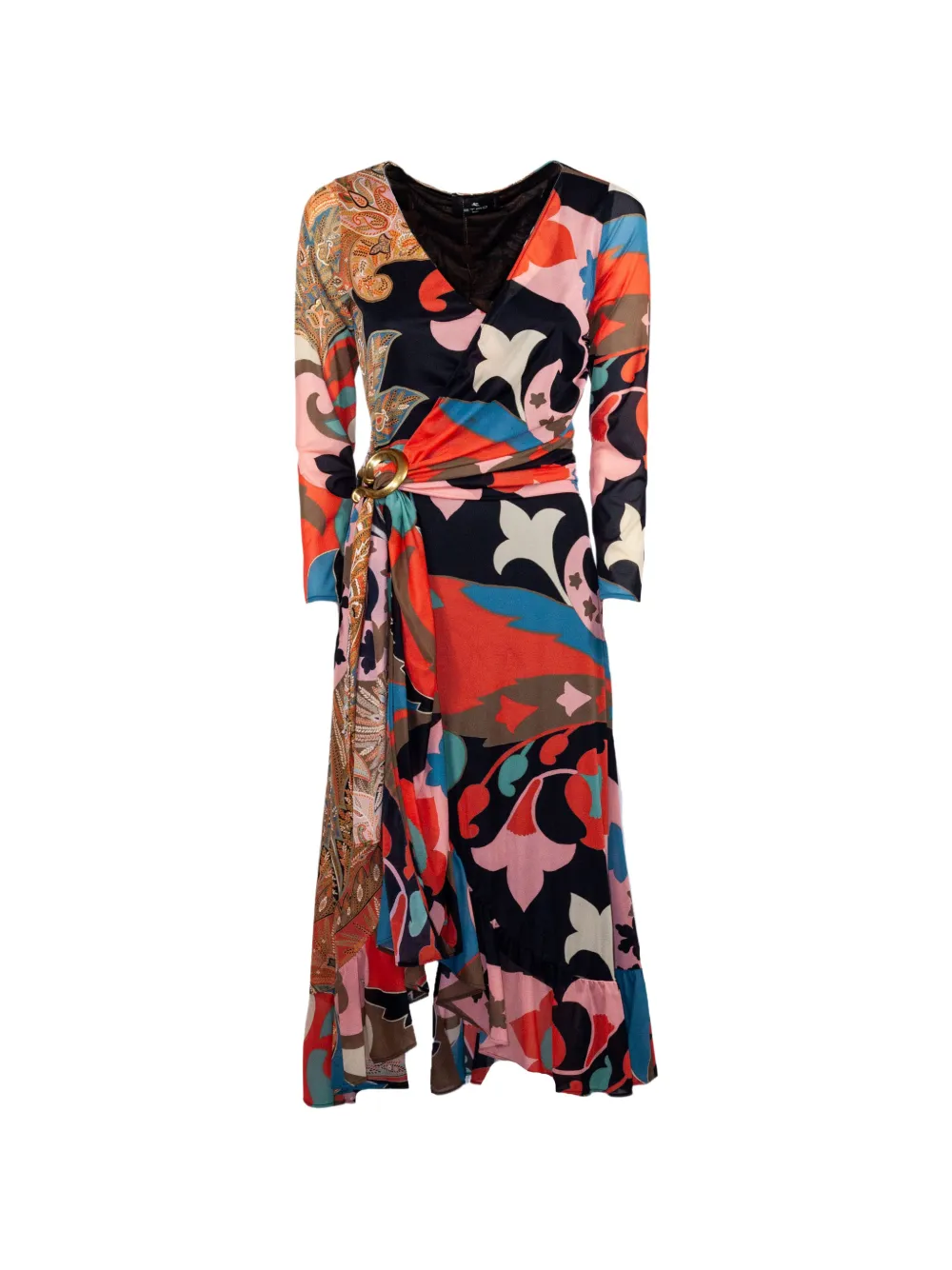 ETRO paisley-print buckled dress - Arancione