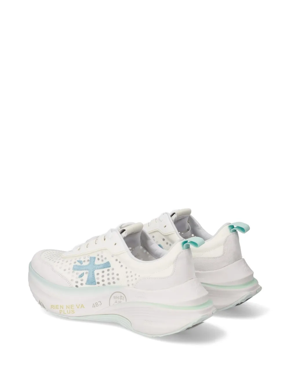 Premiata perforated-detail sneakers Wit