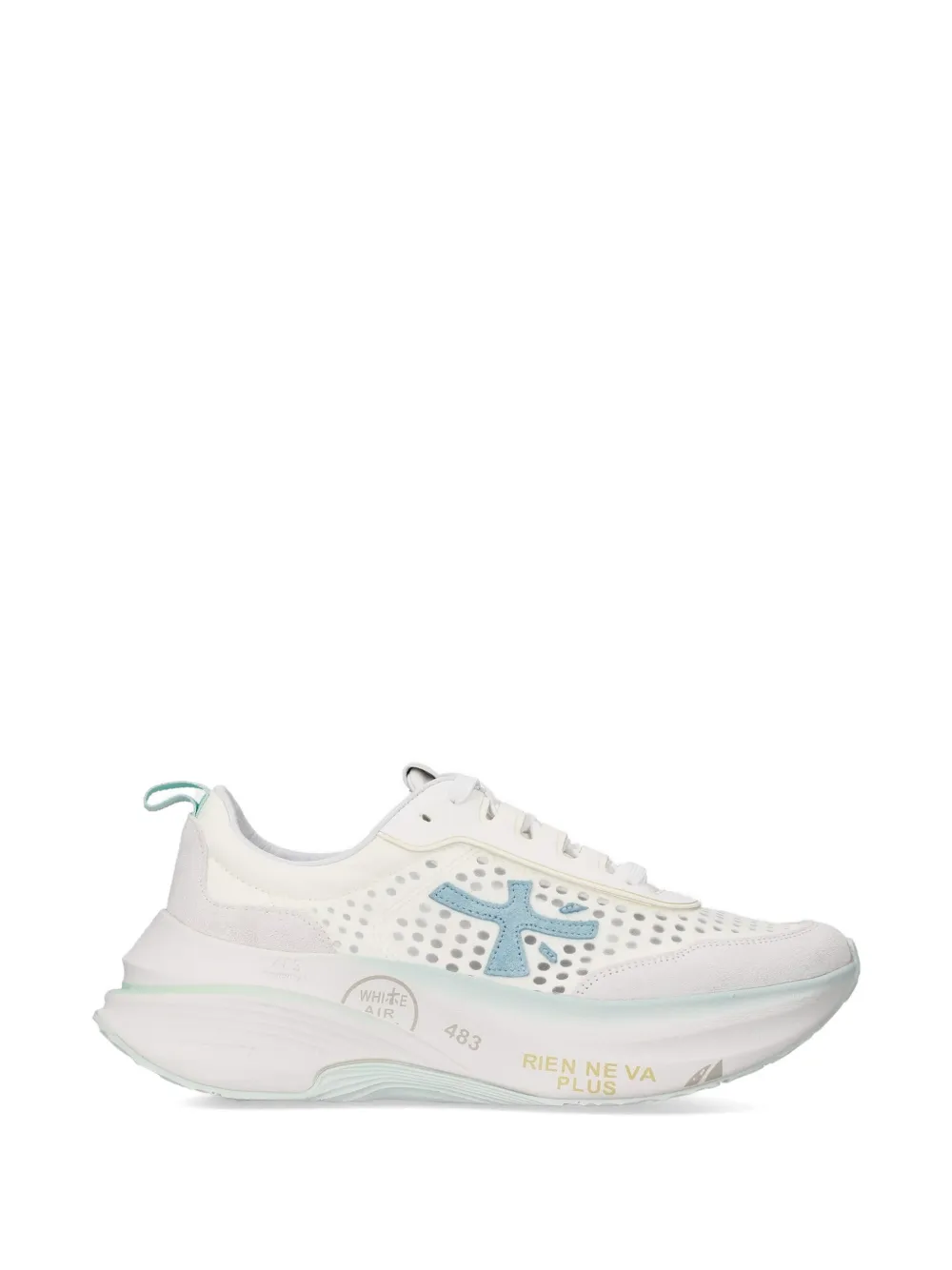 Premiata perforated-detail sneakers Wit