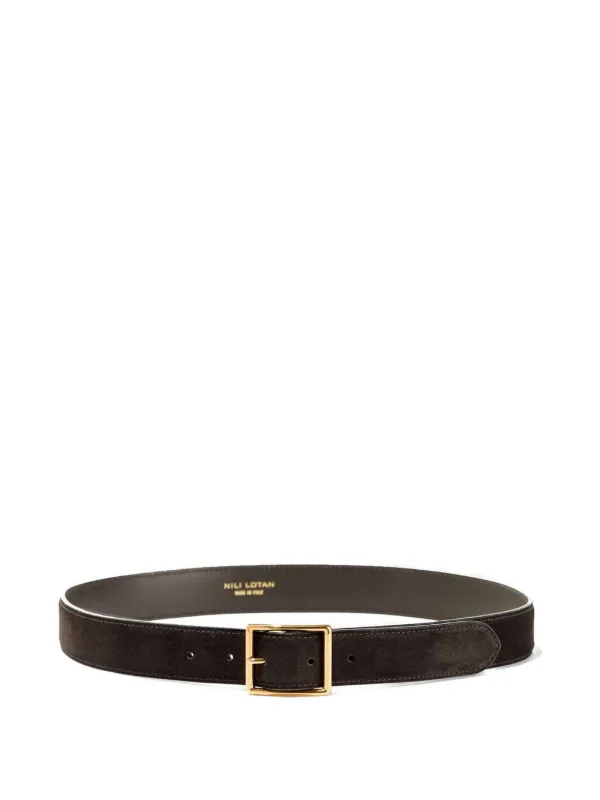 Nili Lotan Gabriele Suede Belt in Brown