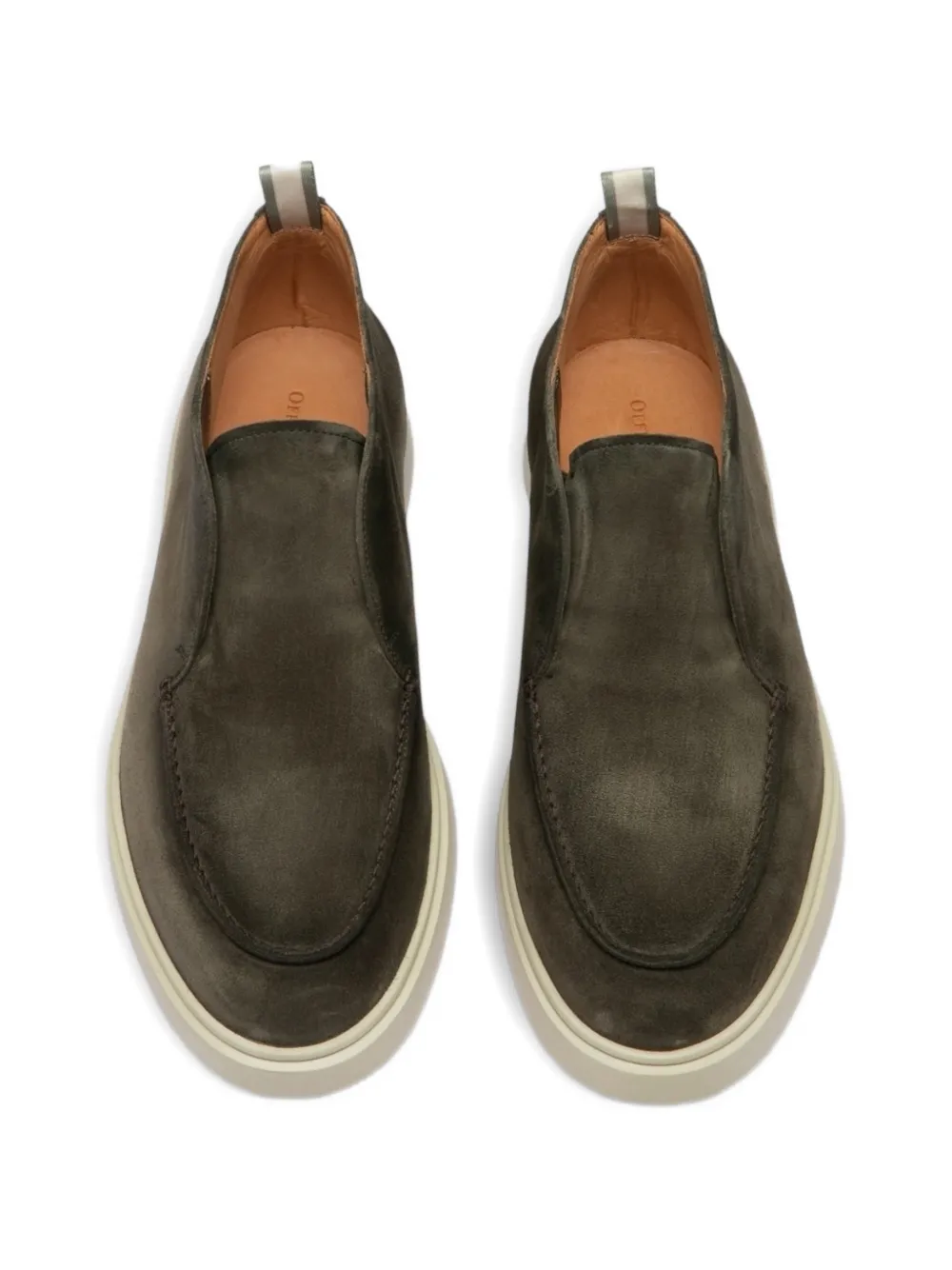 Officine Creative suede slip-on sneakers Groen