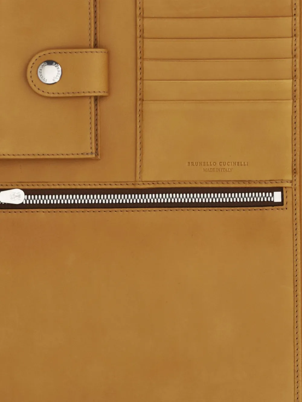 Brunello Cucinelli Leren pasjeshouder Bruin