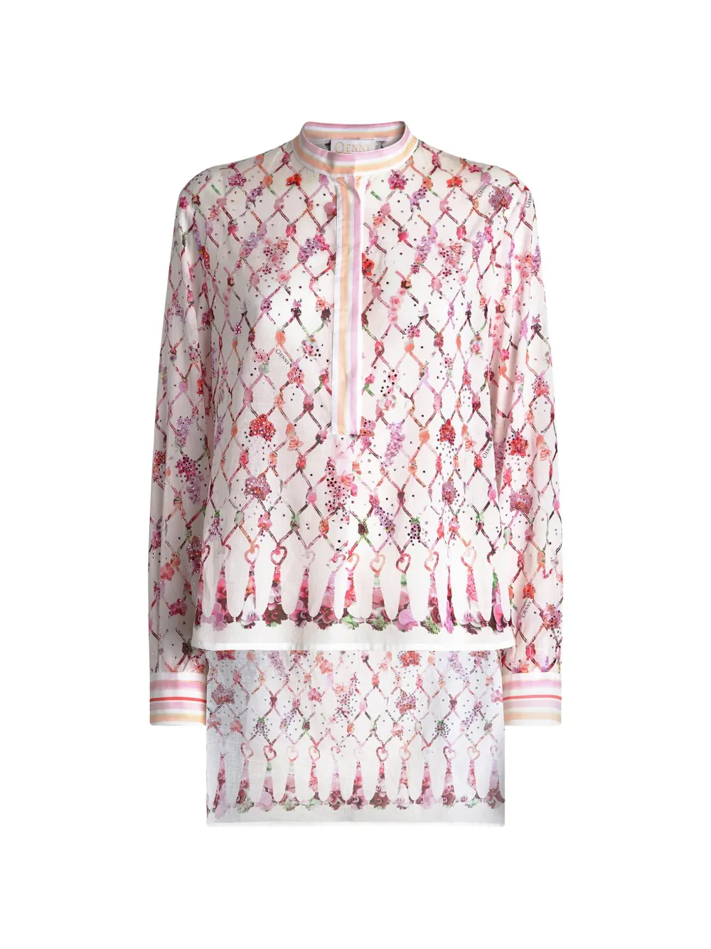 Genny floral-print long-sleeve shirt - Multicolore