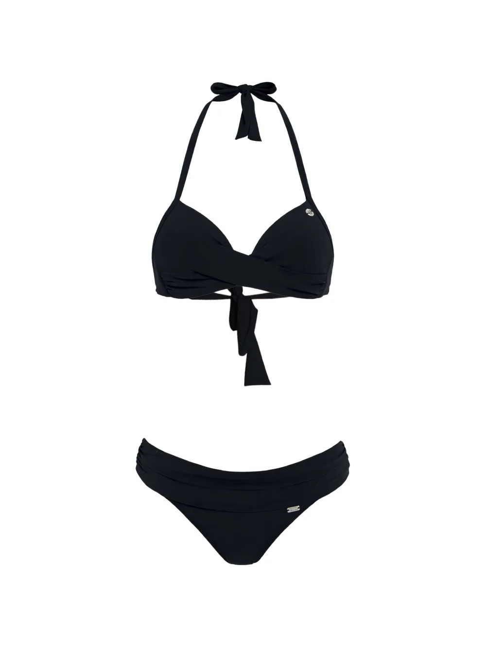 BANANA MOON Eyro twist-detail halterneck bikini - Nero