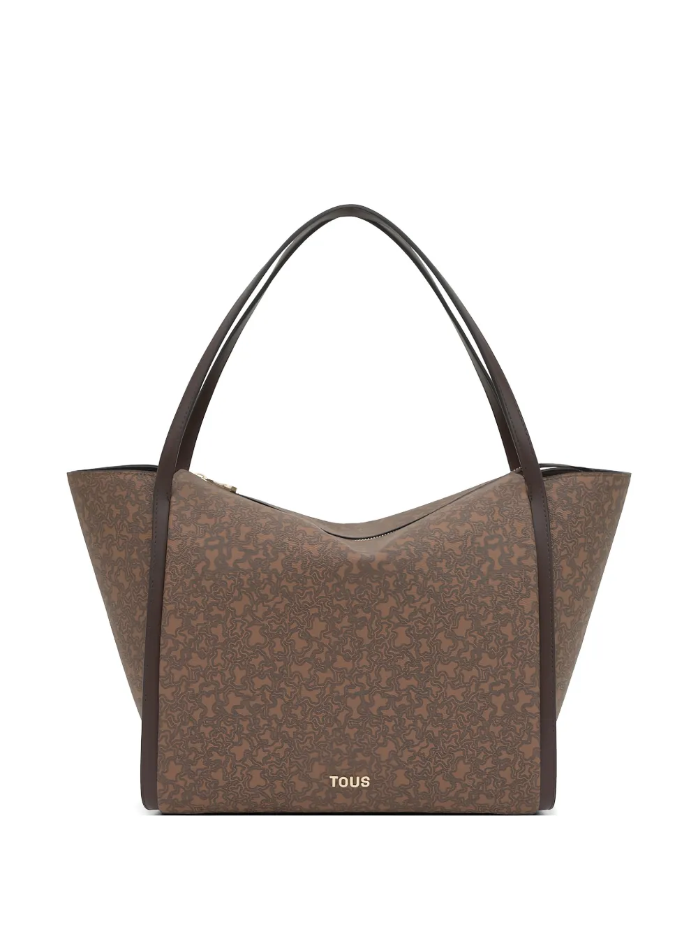 TOUS Kaos signature-pattern large tote bag - Marrone