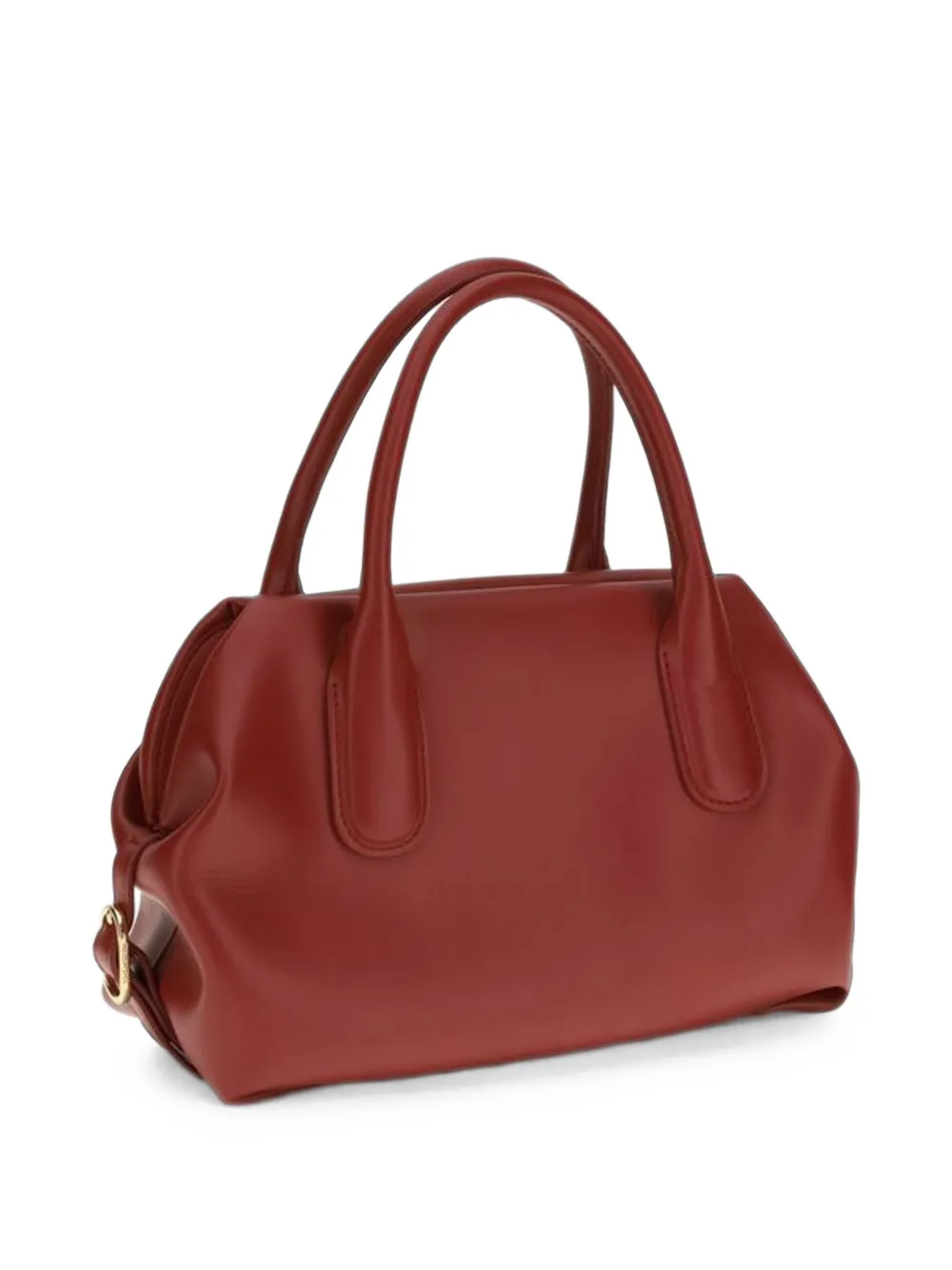 Themoirè Shopper met dubbele handgreep en logo-reliëf Rood