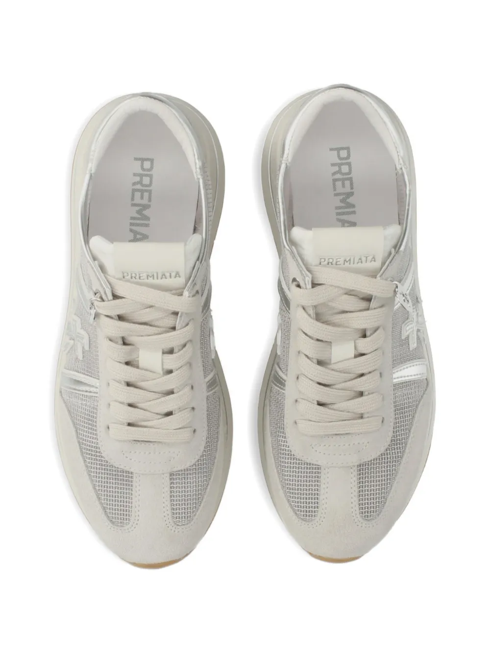 Premiata Bethcoin panelled platform sneakers Beige