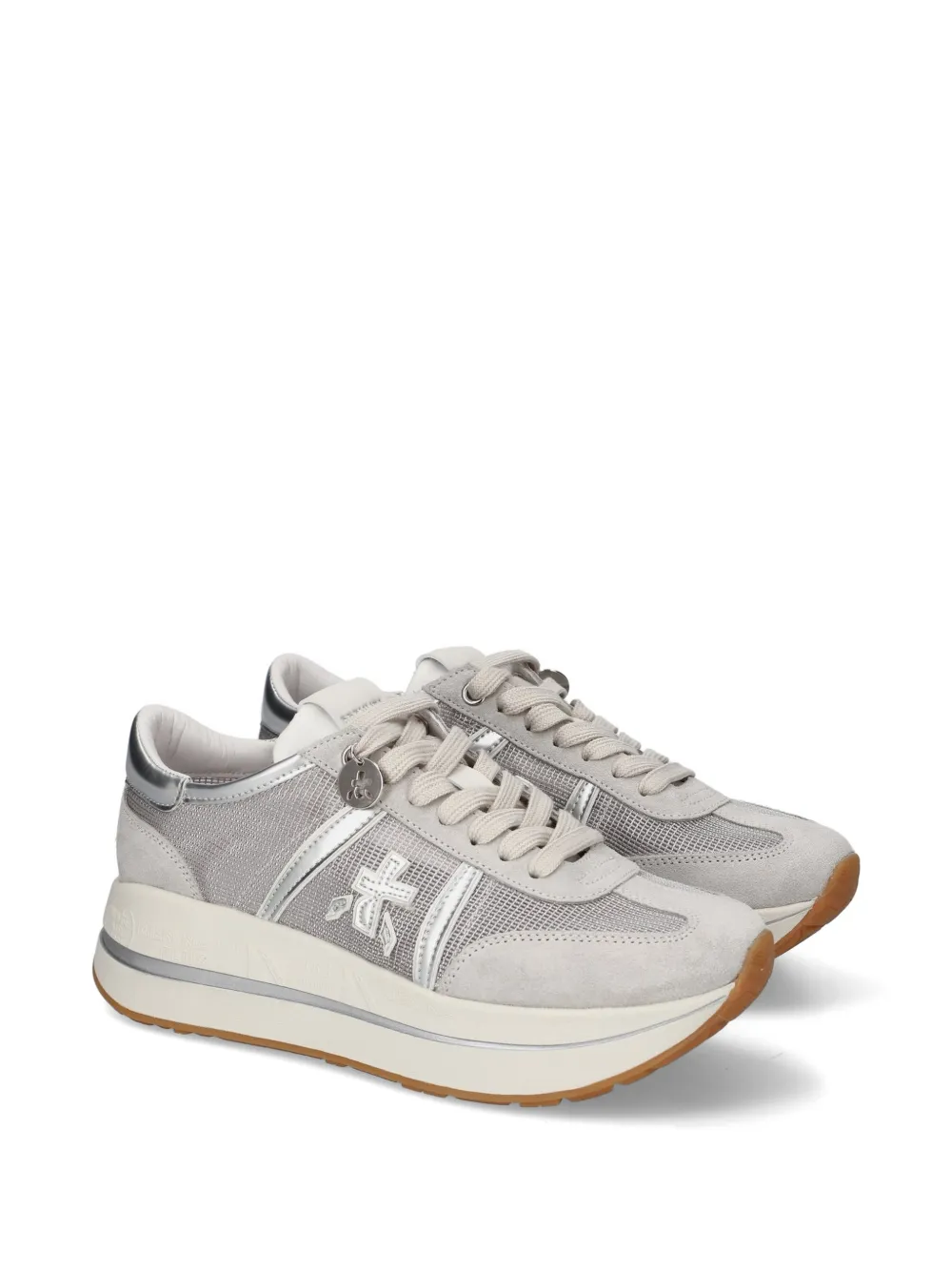 Premiata Bethcoin panelled platform sneakers Beige