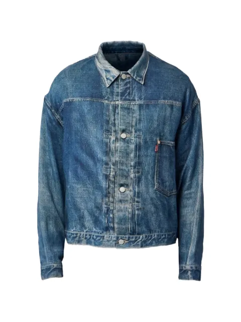 Junya Watanabe MAN faded-effect cinch-strap denim jacket