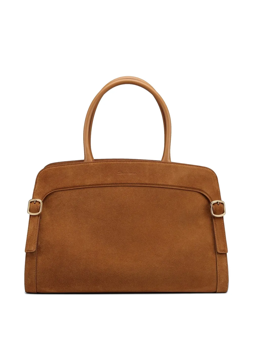 Santoni suede shoulder bag - Marrone